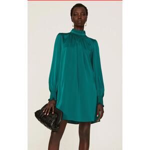 Adam Lippes x RTR Green Mock Neck Dress Size 4
